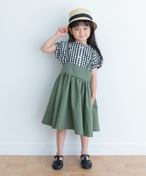 URBAN RESEARCH DOORS(アーバンリサーチドアーズ)の「キャミソールジャンパースカート(KIDS)(ワンピース・キッズ・KHAKI/BEIGE・105/120/135)」の2枚目の写真
