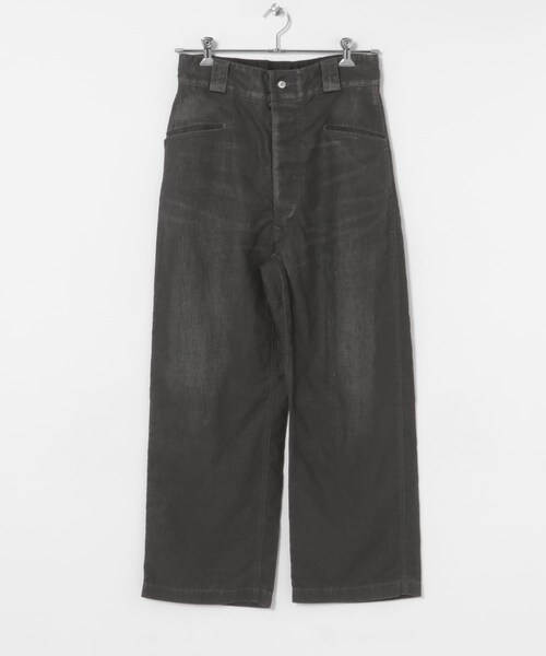 A PRESSE Vintage Black Linen Trousers