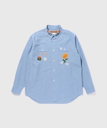 ADAM ET ROPE'（アダムエロペ）の「【KYOU/キョウ】BLUE by Flowers Washed Chambray Shirt（シャツ/ブラウス・メンズ）」