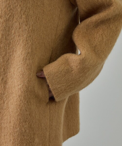 ROPE'（ロペ）の「ウールモヘヤノーカラーミドル丈コート（その他アウター・レディース・ベージュ・F）」の14枚目の写真