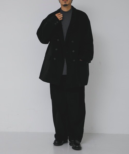 URBAN RESEARCH（アーバンリサーチ）の「THE DAY　MOLESKIN DOUBLE BREASTED JACKET（テーラードジャケット・メンズ・BLACK・2/3）」の8枚目の写真