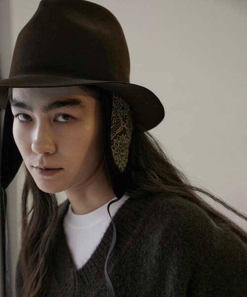 ADAM ET ROPE'(アダムエロペ)の「【chisaki(チサキ)】Nanaco/ナナコ(ハット・レディース・ブラック/ダークブラウン・F)」の3枚目の写真