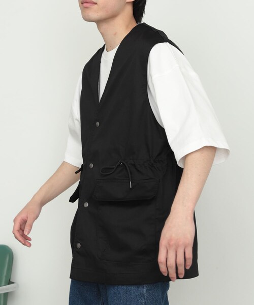 SENSE OF PLACE by URBAN RESEARCH（センスオブプレイスバイアーバンリサーチ）の「『ユニセックス』ハンティングベスト（テーラードジャケット・メンズ・GREIGE/BLACK/KHAKI・M/L）」の18枚目の写真