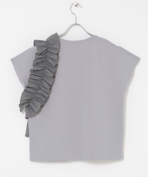 URBAN RESEARCH ROSSO（アーバンリサーチロッソ）の「フリルドッキングTEEブラウス（Tシャツ/カットソー・レディース・OFF WHITE/GRAY/BLACK・Free）」の10枚目の写真