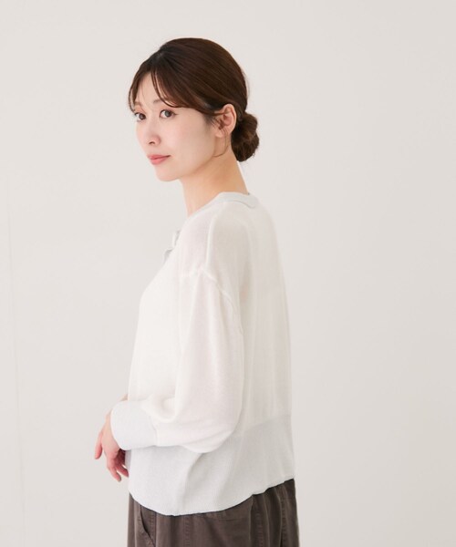 Jayro(ジャイロ)の「ラメニットカーディガン(カーディガン/ボレロ・レディース・ブラック/ライトグレー/ホワイト系/ベージュ/ラベンダー系/イエロー・M)」の20枚目の写真
