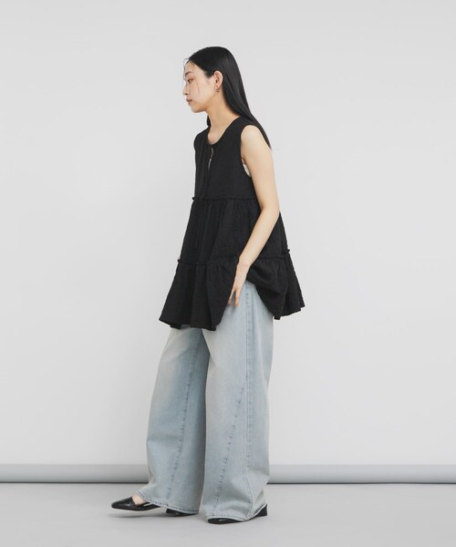 KBF(ケイビーエフ)の「『STAFF DESIGN PROJECT』2WAYティアードチュニック(チュニック・レディース・OFF/BLACK/L.BLUE・One)」の19枚目の写真