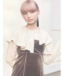 merry jenny | アシメフリルカットソー(Tシャツ/カットソー)