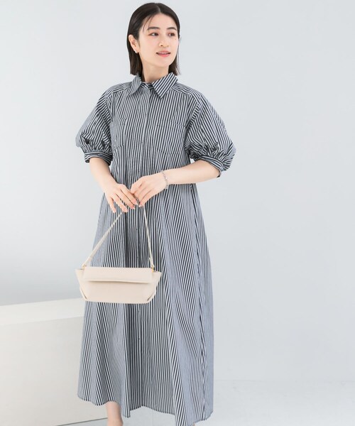 URBAN RESEARCH ROSSO（アーバンリサーチロッソ）の「『別注』ELENDEEK×ROSSO　RELAXY SHIRT ONE-PIECE（ワンピース・レディース・O.WHT/BLU/BLK・1）」の13枚目の写真
