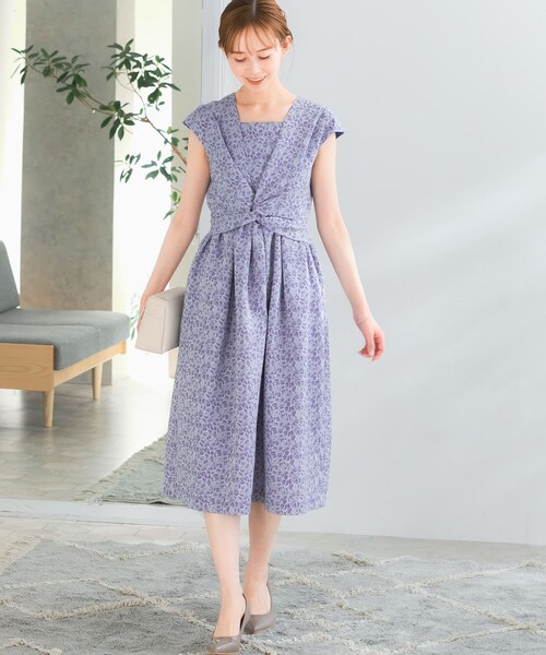 URBAN RESEARCH ROSSO（アーバンリサーチロッソ）の「『別注』Chaco×ROSSO　ジャガード2WAYドレス（ワンピース・レディース・mocha/blue・FREE）」の14枚目の写真