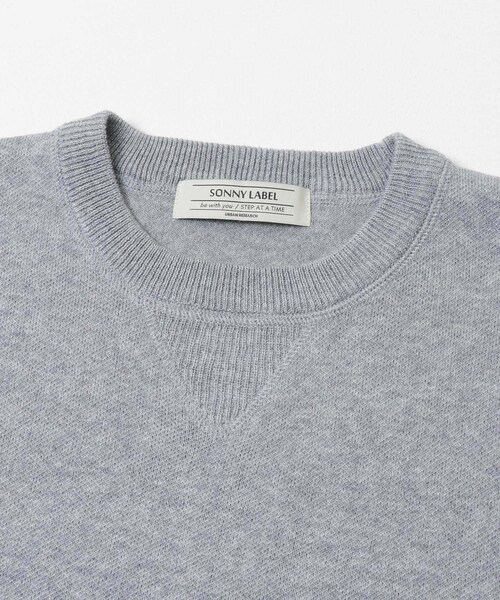 URBAN RESEARCH Sonny Label（アーバンリサーチサニーレーベル）の「スウェットライクニットプルオーバー（ニット/セーター・メンズ・チャコール/グレー/ブラック/グリーン/ダークブラウン・S/M/L/XL）」の20枚目の写真