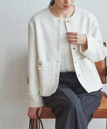 URBAN RESEARCH | ノーカラーツイードジャケット(ノーカラージャケット)