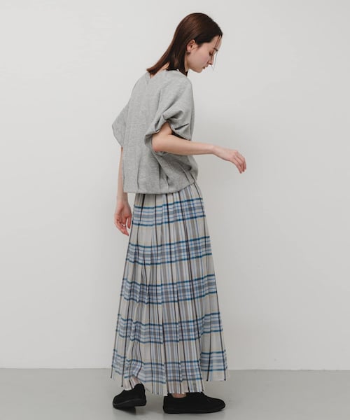 SENSE OF PLACE by URBAN RESEARCH(センスオブプレイスバイアーバンリサーチ)の「シアーチェックプリーツスカート(スカート・レディース・IVO×NVY/BLK×BEG/ORG×BLU・One)」の10枚目の写真