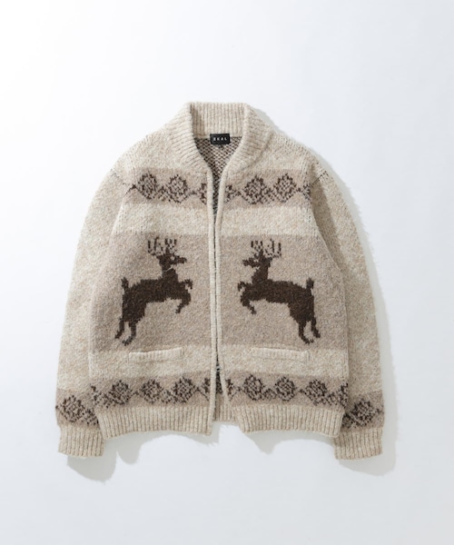 EKAL（エカル）の「TATESHINAカウチンニット（カーディガン/ボレロ・メンズ・マウンテン/ディア・M/L）」の4枚目の写真