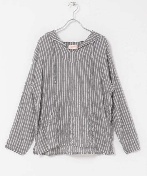 URBAN RESEARCH DOORS(アーバンリサーチドアーズ)の「MEYAME STRIPED LIGHT PARKA(パーカー・レディース・BLACK・One)」の3枚目の写真