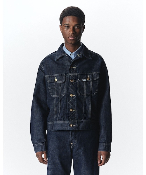 ADAM ET ROPE'(アダムエロペ)の「《別注》【Lee×MARKAWARE/リー×マーカウェア】EX101 SP DENIM JACKET(デニムジャケット・メンズ・ネイビー・L/M/S/XL)」の13枚目の写真