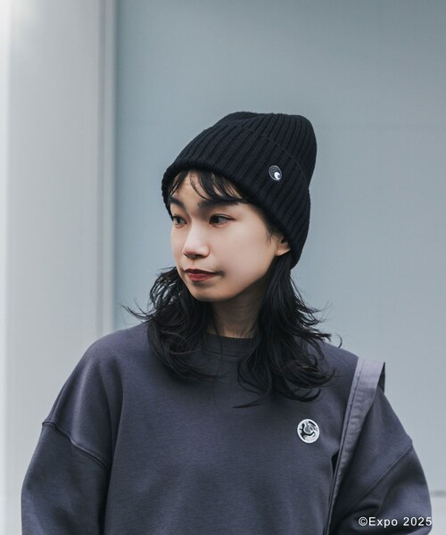 THE GOODLAND MARKET(ザグッドランドマーケット)の「EXPO2025 KNIT CAP(ニットキャップ/ビーニー・メンズ・BLK/GRY・One)」の1枚目の写真