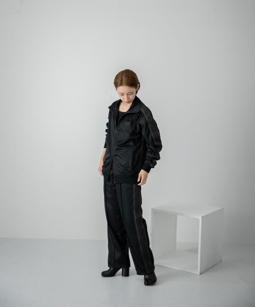 URBAN RESEARCH（アーバンリサーチ）の「『別注』Needles×URBS　Track Jacket-Poly Mesh（ブルゾン・メンズ・BLKxPPL/BLKxBLK・S/M/L/XL）」の18枚目の写真