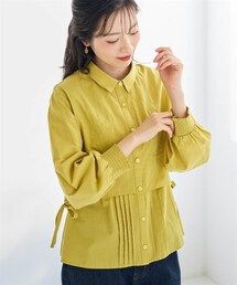 SMILE LAND | ＜大きいサイズ＞フェイクレイヤード刺しゅうブラウス【Otona Purete】(シャツ/ブラウス)