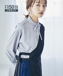 nissen | 小さいサイズ　フリルハイネックブラウス　低身長さん・小柄女性(シャツ/ブラウス)