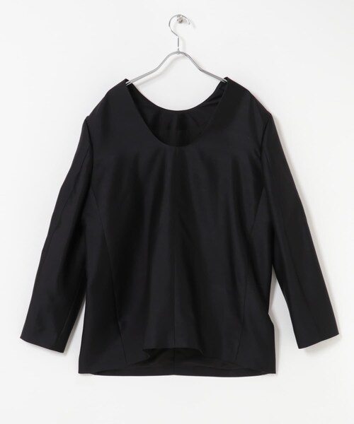 URBAN RESEARCH ROSSO（アーバンリサーチロッソ）の「UNiPH　シルクウールツイルプルオーバー（シャツ/ブラウス・レディース・ブラック・1）」の14枚目の写真