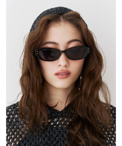EVRIS（エヴリス）の「OVAL FRAME サングラス（サングラス・レディース・ブラック/ブラウン・F）」の2枚目の写真
