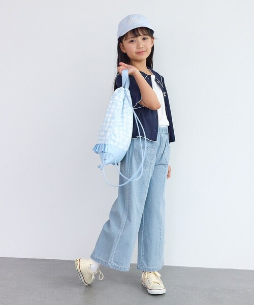 ROPE' PICNIC(ロペピクニック)の「【KIDS/キッズ】ハートポケットストレートワイドデニムパンツ(デニムパンツ・キッズ・ネイビー/サックス・L/M/S)」の13枚目の写真