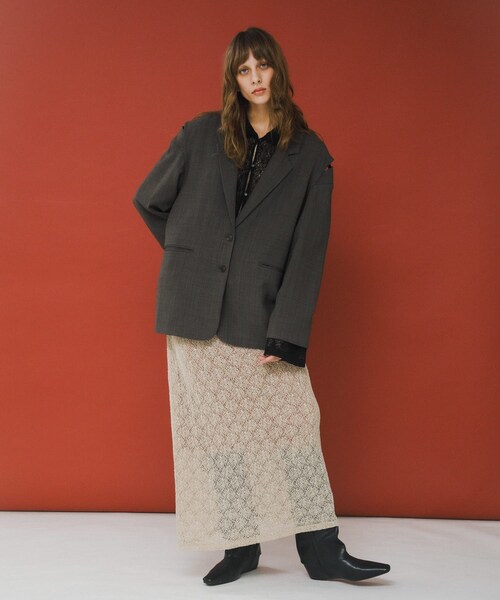 LAATO（ラート）の「melon lace skirt（スカート・レディース・インク/サブレ/パール・Free）」の3枚目の写真