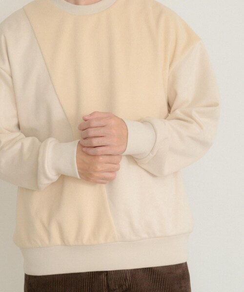 ITEMS URBANRESEARCH（アイテムズ アーバンリサーチ）の「『静電気防止』裏フリースフェイクスウェード クレイジープルオーバー（その他トップス・メンズ・GRN/BLU/IVO/BLK・M/L）」の10枚目の写真