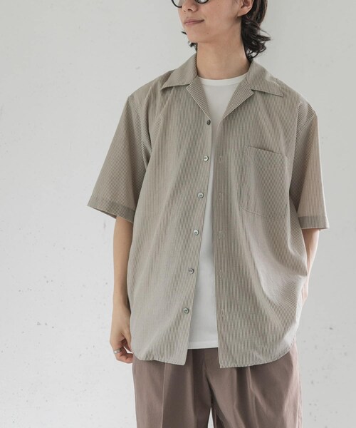 URBAN RESEARCH DOORS(アーバンリサーチドアーズ)の「FORK&SPOON シアサッカーショートスリーブシャツ(シャツ/ブラウス・メンズ・CCLxBLK/BEGxCCL・4/5)」の16枚目の写真