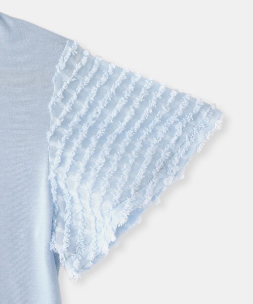 ROPE' PICNIC(ロペピクニック)の「【KIDS/キッズ】アイスプリント袖ジャガードトップス(Tシャツ/カットソー・キッズ・オフホワイト/サックス・120/130/140)」の20枚目の写真