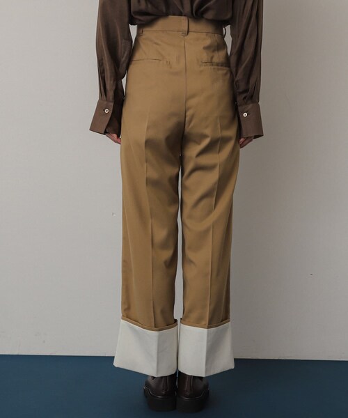 SENSE OF PLACE by URBAN RESEARCH（センスオブプレイスバイアーバンリサーチ）の「ワイドターンバックパンツ（その他パンツ・レディース・KHAKI/BLACK/BEIGE・S/M）」の21枚目の写真
