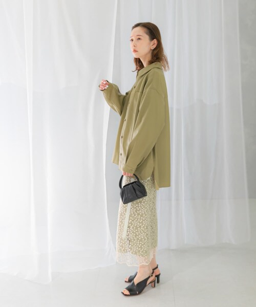 URBAN RESEARCH ROSSO（アーバンリサーチロッソ）の「オーバージャケット（その他アウター・レディース・pistachio/off・FREE）」の20枚目の写真