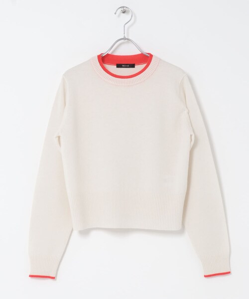 URBAN RESEARCH ROSSO（アーバンリサーチロッソ）の「カシミヤ混バイカラーコンパクトニット（ニット/セーター・レディース・OFF×ORG/GRAY×OFF/RED×OFF/NAVY×SAX・Free）」の8枚目の写真
