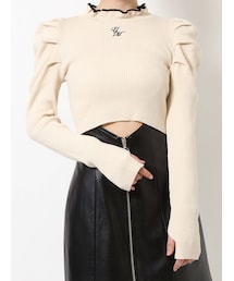 EATME | EM刺繍リブニットTOP(ニット/セーター)