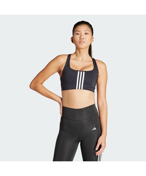 adidas(アディダス)の「トレーニング ミディアムサポート スリーストライプスブラ(アンダーウェア・レディース・ブラック/ホワイト/パープル/プリラブドフィグ・S AB/M AB/L AB/XLAB/S CD/M CD/L CD/XLCD/3XAB/3XCD/4XAB/2XAB/4XCD/2XCD/XS(AA-B))」の1枚目の写真
