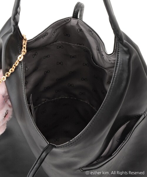 ROPE' PICNIC(ロペピクニック)の「【Esther Bunny Little meets ROPE' PICNIC】チャーム付きバッグ(トートバッグ・レディース・ブラック/シルバー・F)」の22枚目の写真