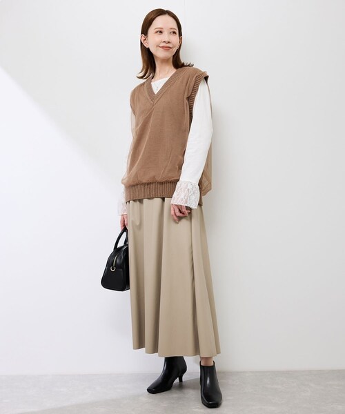 ROPE' PICNIC(ロペピクニック)の「チュールドッキングベスト(ベスト・レディース・ブラック/グレー/ブラウン・F)」の17枚目の写真
