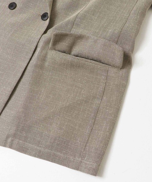 URBAN RESEARCH(アーバンリサーチ)の「シアーメッシュハーフスリーブジャケット(テーラードジャケット・レディース・BEIGE/D.NAVY・Free)」の14枚目の写真