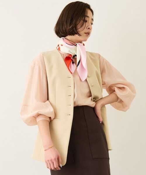 ROPE'(ロペ)の「キュプラシルクボリュームスリーブブラウス/イージーケア(シャツ/ブラウス・レディース・サックス/ピンク系・F)」の10枚目の写真