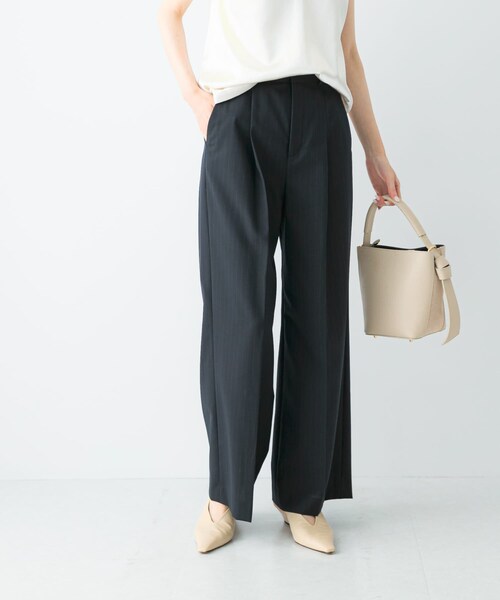 URBAN RESEARCH ROSSO（アーバンリサーチロッソ）の「ウール混防シワハイウエストワイドスラックス（その他パンツ・レディース・L/BEIGE/GRAY/STLYPE・34/36/38/TALL）」の3枚目の写真