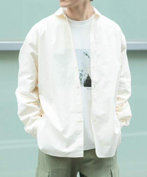 ITEMS URBANRESEARCH（アイテムズ アーバンリサーチ）の「ブロード ラウンドカラーシャツ（シャツ/ブラウス・メンズ・SAX/IVO/PPL/LIME GREEN・M/L）」の11枚目の写真