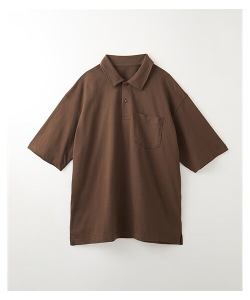 nissen（ニッセン）の「オーバーサイズカットソーポロシャツ（ポロシャツ・メンズ・アイボリー/カーキ/ネイビー/黒・M/L/LL/3L/4L/5L/6L/8L/10L）」の21枚目の写真