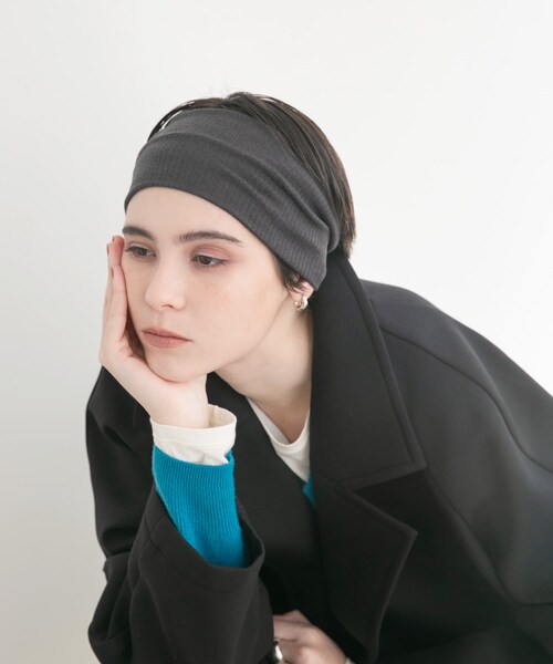 URBAN RESEARCH（アーバンリサーチ）の「decor『デコール』　Rib Wide Hairband（ヘアバンド・レディース・GRAY/BLACK/BROWN・-）」の11枚目の写真