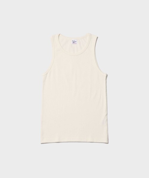 ADAM ET ROPE'（アダムエロペ）の「《別注》【Miller/ミラー】RIB TANKTOP（タンクトップ・メンズ・ブラック/ホワイト・L/M）」の4枚目の写真