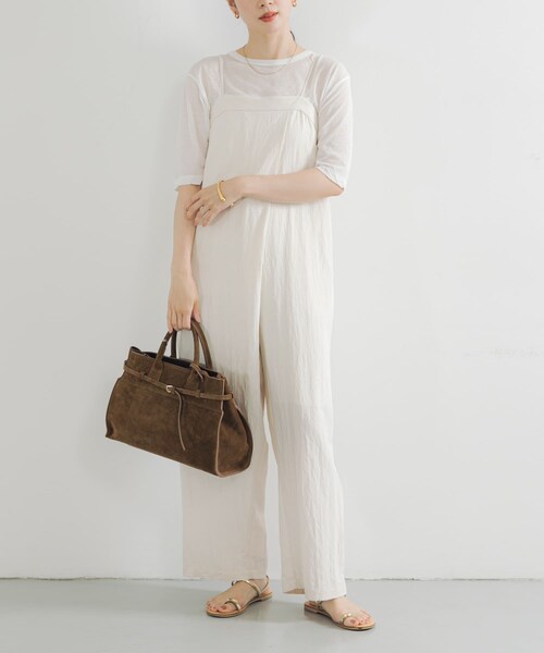 URBAN RESEARCH（アーバンリサーチ）の「new basic　ドライツイストシアーTシャツ（Tシャツ/カットソー・レディース・BLACK/WHITE/NAVY/BURGUNDY/CHARCOAL・FREE）」の9枚目の写真