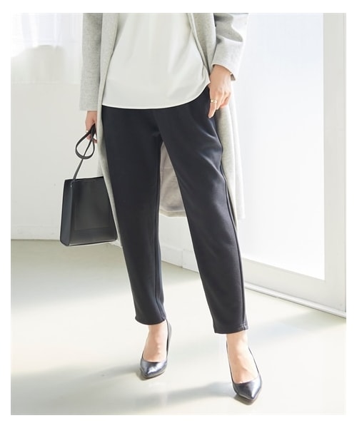 nissen（ニッセン）の「(MO-FU POKA）裏シャギーテーパードパンツ（ゆったりヒップ）＜大きいサイズ有＞（パンツ・レディース・グレー系グレンチェック/グリーン系ブラックウォッチ/デニム調ネイビー/黒/ベージュ系チェック/ネイビー系チェック/モカ系ドット/アイボリー系チェック/デニム調ベージュ・L/LL/3L/4L/5L/6L/8L/10L/S/M）」の6枚目の写真