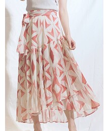 MERCURYDUO | ジオメトリックプリーツティアードスカート(スカート)
