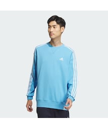 adidas | エッセンシャルズ プラス ルーズフィット スリーストライプス フレンチテリー スウェットシャツ(スウェット)