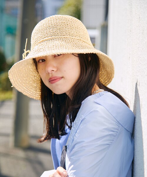 VIS(ビス)の「ナチュラル雑材ハット(ハット・レディース・ダークブラウン/ベージュ/ベージュ系・F)」の10枚目の写真