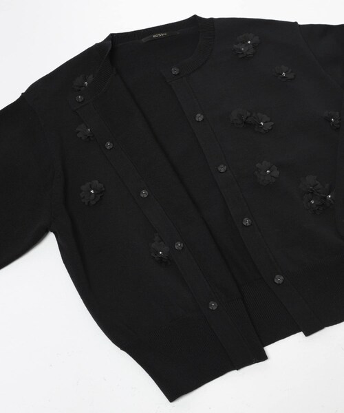 URBAN RESEARCH ROSSO（アーバンリサーチロッソ）の「フラワーモチーフカーディガン（カーディガン/ボレロ・レディース・OFF WHITE/BLACK・Free）」の16枚目の写真
